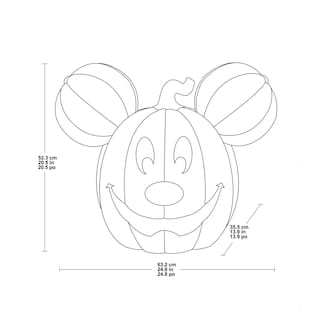 Foto 4 | Foto 4 | Figura Decorativa De Halloween Disney Con Forma De Calabaza