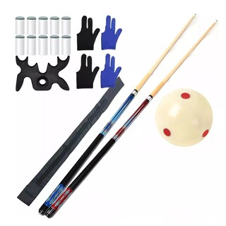 Foto 1 | Foto 1 | 2 Taco de Billar Desmontable Empuñadura de Cuero Profesional Eo Safe Imports Multicolor