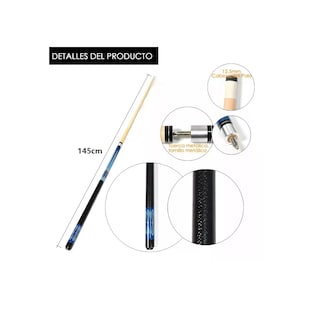 Foto 2 | Foto 2 | 2 Taco de Billar Desmontable Empuñadura de Cuero Profesional Eo Safe Imports Multicolor