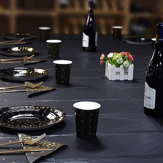 Foto 3 | Foto 3 | Paquete Vajilla Desechable De Fiesta Negro Puntos Dorados 25 Personas