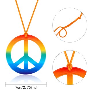 Foto 3 | Foto 3 | Set De Collares Con Colgante Tatuo Con El Signo De La Paz, Arcoíris, 60, 70 X 20 - Venta Internacional.