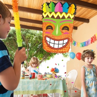 Foto 7 | Foto 7 | Piñata Wernnsai Tiki Tropical Hawaii Con Los Ojos Vendados Y Murciélago Para Niños - Venta Internacional.