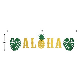 Foto 2 | Foto 2 | Banner Beistle Glittered Aloha, 16 X 180 Cm, Luau Hawaiian Party - Venta Internacional.