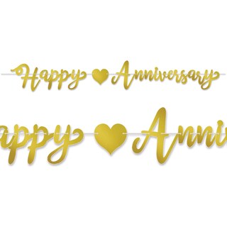 Foto 1 | Foto 1 | Feliz Aniversario De Streamer Beistle Gold Foil - Venta Internacional.