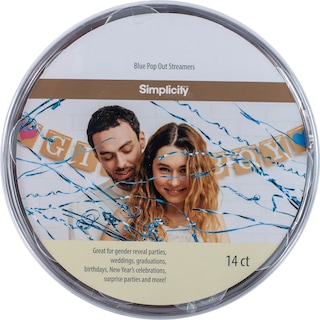 Foto 1 | Foto 1 | Lámina Azul Celebration Pop Out Streamers Simplicity, 14 Unidades - Venta Internacional.