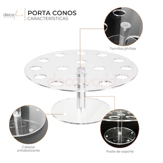 Foto 3 | Foto 3 | Porta Conos Acrílicos Para Mesas De Dulces