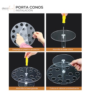 Foto 4 | Foto 4 | Porta Conos Acrílicos Para Mesas De Dulces