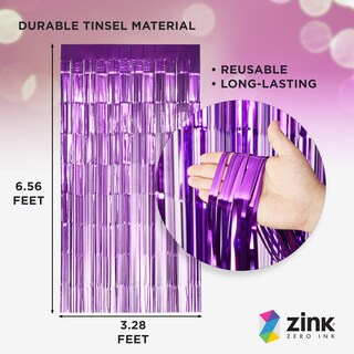 Foto 2 | Foto 2 | Cortinas Decorativas Zink Moradas 1 x 2 m-Venta Internacional