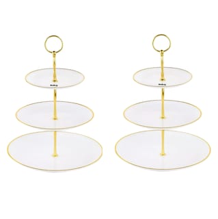 Foto 1 | Foto 1 | Kit Para Base Para Cupcake Y Postre Mesa De Dulce Exhibidores, Belug Blanco Dorado 2 Pzs