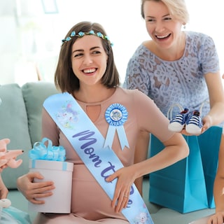 Foto 7 | Foto 7 | Set De Fajas Para Baby Shower Con Diseño De Elefante Grueso Para Mamá Y Papá - Venta Internacional.