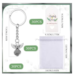 Foto 2 | Foto 2 | Llaveros De Ángel Para Bautizo Regalo De Baby Shower 30 Pcs Plata