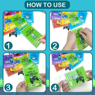 Foto 3 | Foto 3 | Llavero De Videojuegos Con Tarjetas De San Valentín Para Niños Y Escuelas, Paquete De 20 - Venta Internacional.