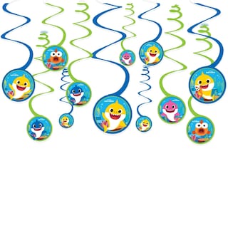 Foto 1 | Foto 1 | Decoración en Espiral Amscan Baby Shark con Recortes Paquete de 12 - Venta Internacional
