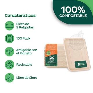 Foto 5 | Foto 5 | Platos Desechables Rectangulares 50 Piezas