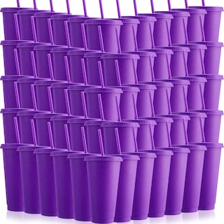 Foto 1 | Foto 1 | Vaso Honeydak 60 Unidades con Pajita y Tapa 700-800 Ml Morado - Venta Internacional