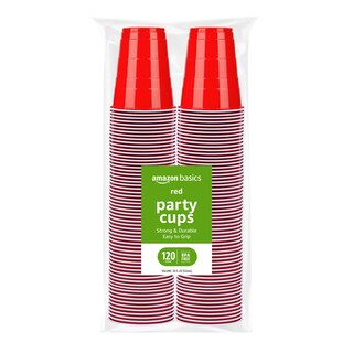 Foto 1 | Foto 1 | Vasos Desechables de Plástico para Fiestas Amazon Basics 530 ml Rojo 120 piezas - Venta Internacional