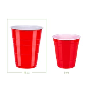 Foto 3 | Foto 3 | Vasos Desechables de Plástico para Fiestas Amazon Basics 530 ml Rojo 120 piezas - Venta Internacional