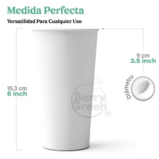 Foto 8 | Foto 8 | Berry Green Vasos Blancos Para Café, Paquete De 120 Vasos, Resistentes, Perfectaos Para Cafe, Te Y Todo Tipo De Bebidas Caliente