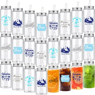 Foto 1 | Foto 1 | Vasos Skylety Winter De Plástico Reutilizables De 400 Ml Con Tapas Y Pajitas - Venta Internacional.