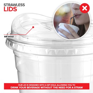 Foto 4 | Foto 4 | Vasos De Plástico Stock Your Home De 24 Onzas Con Tapa Para Batidos (x50) - Venta Internacional.