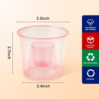 Foto 3 | Foto 3 | Vasos Bomber Desechables Jolly Chef 500 De Plástico 120 Ml Azul/naranja/rosa/verde - Venta Internacional.