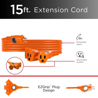 Foto 2 | Foto 2 | Cable de Extensión Philips Ezgrip Sps3233o/37 15 Pies 16 Awg Naranja - Venta Internacional