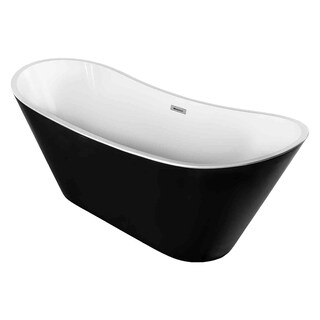 Foto 1 | Foto 1 | Tina Baño Fibra De Vidrio Bañera Lujo Teseo 170 X 72 X 70 Cm Negro