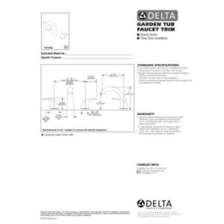 Foto 2 | Foto 2 | Grifo Romano Para Bañera Delta T5722-ss De Acero Inoxidable Con Asas - Venta Internacional.