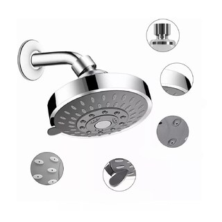Foto 3 | Foto 3 | Cabezal de Ducha Belug Plateado Alta Presión Ajustable de Acero Inoxidable