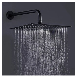 Foto 2 | Foto 2 | Regadera Cuadrada 20cm con Tubo de 50cm y Manerales Color Negro