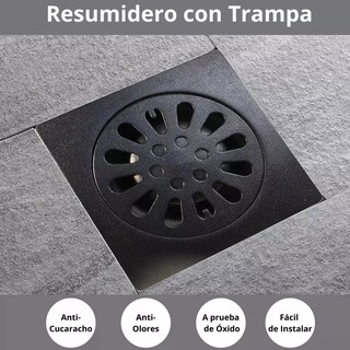 Foto 8 | Foto 8 | Regadera con Manerales y Resumidero Repar Negro