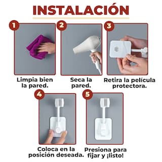 Foto 7 | Foto 7 | Soporte Ajustable Giratorio 360° Para Cabezal De Ducha