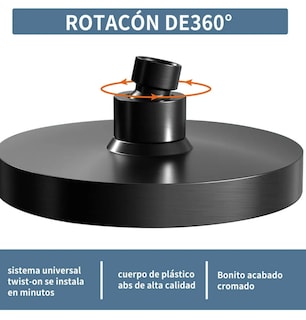 Foto 3 | Foto 3 | Xtellar Regadera Premium De Alta Presión Tipo Lluvia, Elegante Y Ajustable En Negro Mate