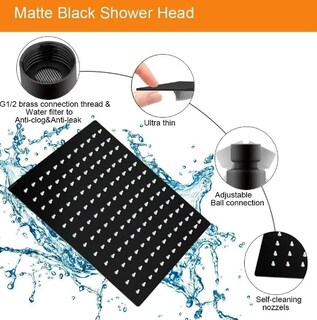 Foto 4 | Foto 4 | Regadera Xtellar Negra De Lujo 20cm Con Tecnología De Aire Y Diseño Europeo