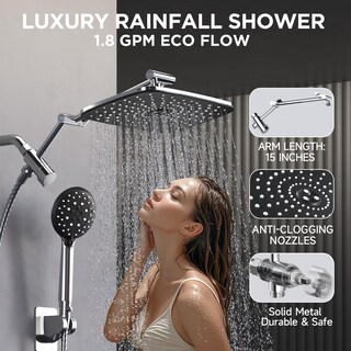 Foto 4 | Foto 4 | Alcachofa De Ducha Veken Eco-flow De 1 8 Gpm Para Lluvia  30 Cm  Con 6 Modos De Mano - Venta Internacional.