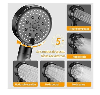 Foto 3 | Foto 3 | Ducha Regulable Teléfono De Alta Presión De Acero Inoxidable
