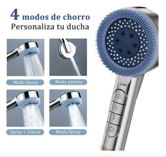 Foto 2 | Foto 2 | Regadera Alta Presión Baño Con Cabezal De Teléfono Y 4 Modos