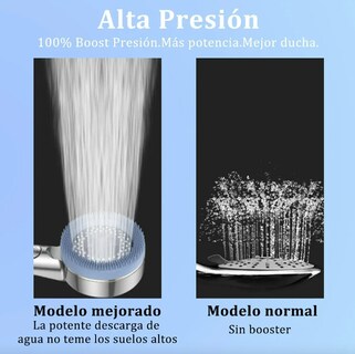 Foto 3 | Foto 3 | Regadera Alta Presión Baño Con Cabezal De Teléfono Y 4 Modos