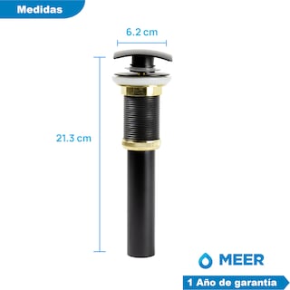 Foto 5 | Foto 5 | Meer Faucets By Cnx - Contra Para Lavabo Pop-up De Acero Inoxidable Negro Mate