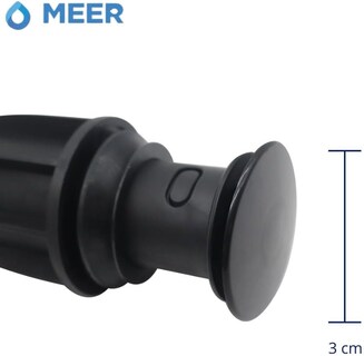 Foto 4 | Foto 4 | Cnx Meer Faucets By Desagüe Emergente De Abs Con Botón Pop-up Para Lavabos Y Bañeras (botón Pop-up). Contra Canasta Negro Mate