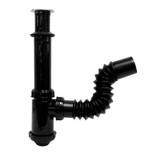 Foto 1 | Foto 1 | Céspol Para Lavabo U Ovalín, Color Negro, Con Rejilla Cubierta De Acero Inoxidable, Bote Chico, Extensión Flexible De 25 Cm