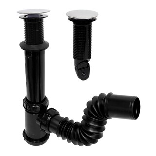 Foto 2 | Foto 2 | Céspol Para Lavabo U Ovalín, Color Negro, Sistema Push, Bote Chico, Extensión Flexible De 25 Cm. Con Check Anti-olores