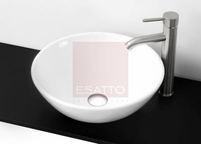 Foto 1 | Foto 1 | Esatto Kit Globus Satin Con Lavabo Cerámica Llave Y Desagües