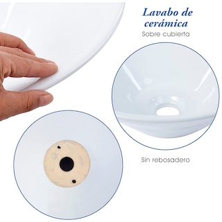 Foto 6 | Foto 6 | Lavabo de Cerámica Gravita Blanco