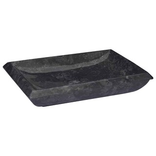 Foto 1 | Foto 1 | Lavabo De Baño Vidaxl De Mármol Negro Y Piedra 50 X 35 X 10 Cm Fácil De Limpiar - Venta Internacional.