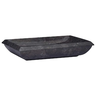 Foto 4 | Foto 4 | Lavabo De Baño Vidaxl De Mármol Negro Y Piedra 50 X 35 X 10 Cm Fácil De Limpiar - Venta Internacional.