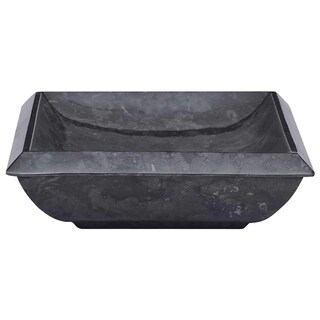 Foto 6 | Foto 6 | Lavabo De Baño Vidaxl De Mármol Negro Y Piedra 50 X 35 X 10 Cm Fácil De Limpiar - Venta Internacional.