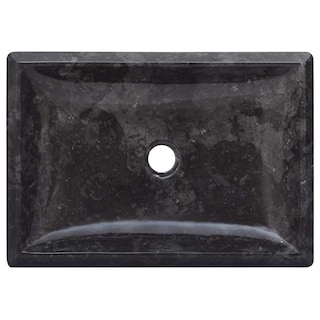 Foto 7 | Foto 7 | Lavabo De Baño Vidaxl De Mármol Negro Y Piedra 50 X 35 X 10 Cm Fácil De Limpiar - Venta Internacional.
