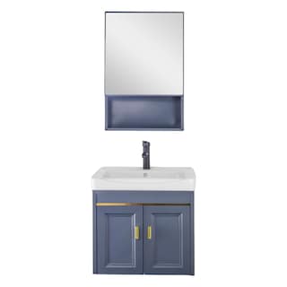 Foto 5 | Foto 5 | Set De Mueble Para Baño Con Espejo Y Grifería Atlantic Azul