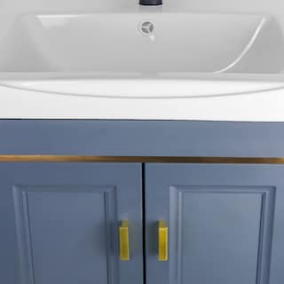 Foto 6 | Foto 6 | Set De Mueble Para Baño Con Espejo Y Grifería Atlantic Azul